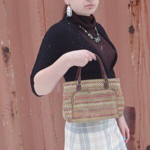 Cleo Straw  Woven Purse Bag